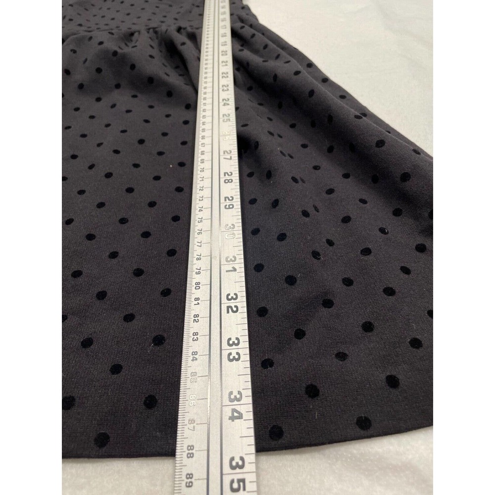 Madewell Size XS Womens Black Velvet Swiss Polka Dot Dress Scoop Neck Sleeveless - Picture 8 of 9